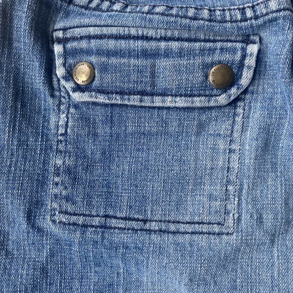 Liz Claiborne Petite Size 10 Denim Skirt W/Pockets Front and Back 99% Cotton - Picture 4 of 13